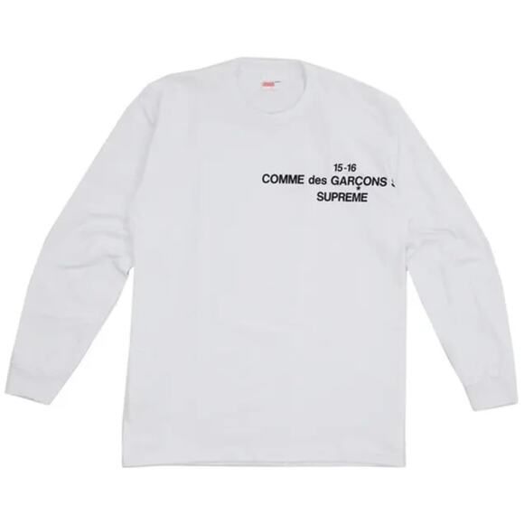 Comme des Garçons x Supreme FW15 Logo Long-Sleeve T-Shirt - Picture 1 of 6